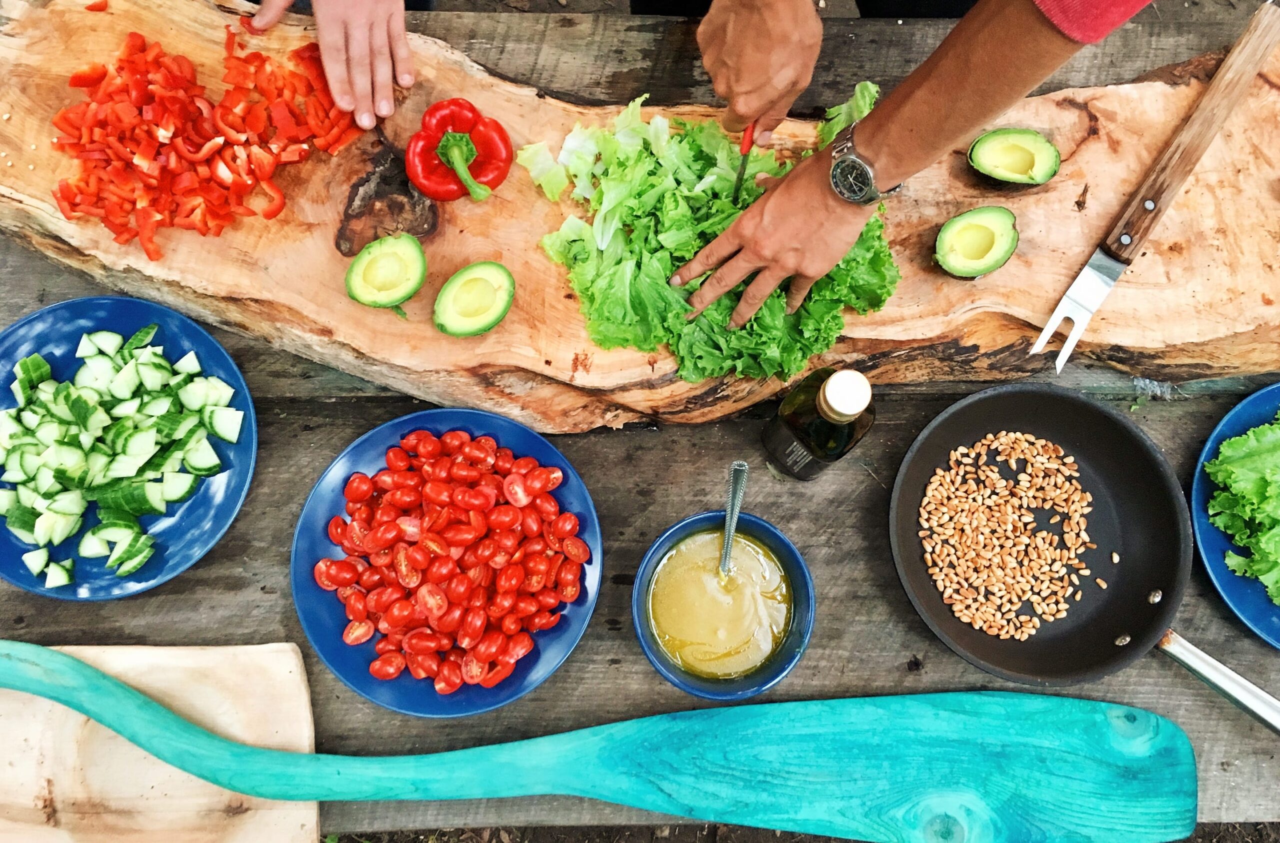 Preparing Salad